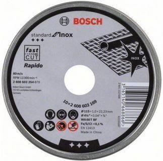 BOSCH TARCZA TNĄCA 125X1MM FOOTBALL -  1 sztuka
