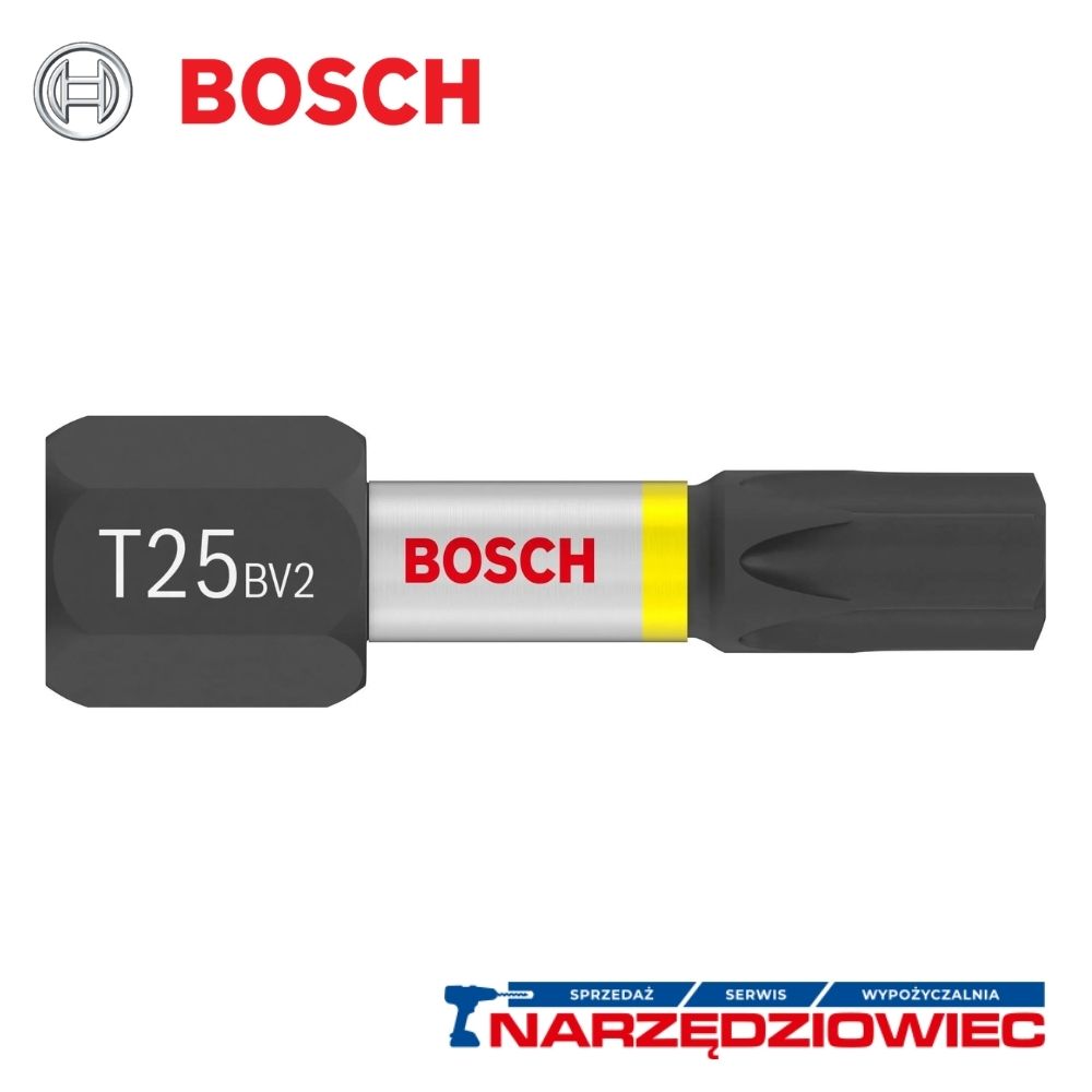BOSCH KOŃCÓWKA WKRĘCAJĄCA UDAROWA T25 IMP. 25MM 25PC
