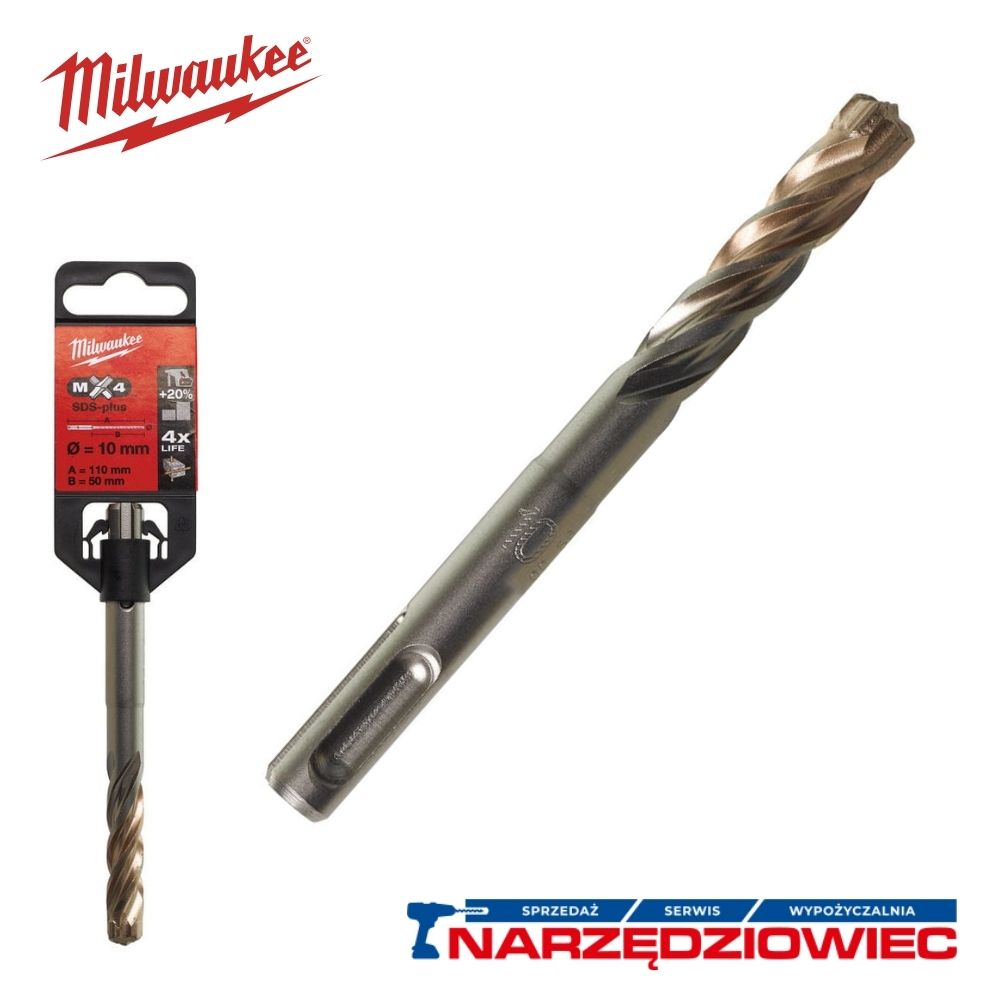 MILWAUKEE WIERTŁO MX4 SDS-PLUS 10/50/110MM