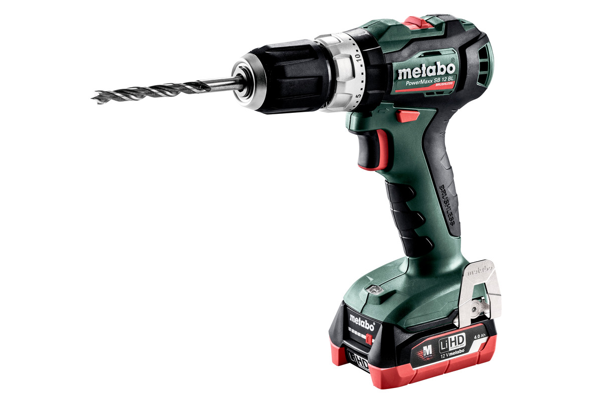METABO PowerMaxx SB 12 BL w walizce metaBOX 118, z ładowarką ASC 55 + 2 akumulatory Li-HD 12 V / 4,0 Ah